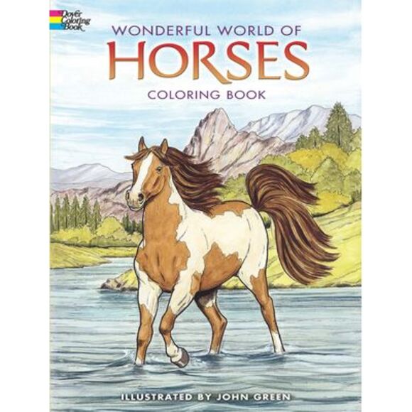 Wonderful World of Horses Coloring Book -- John Green - Picture 1 of 1